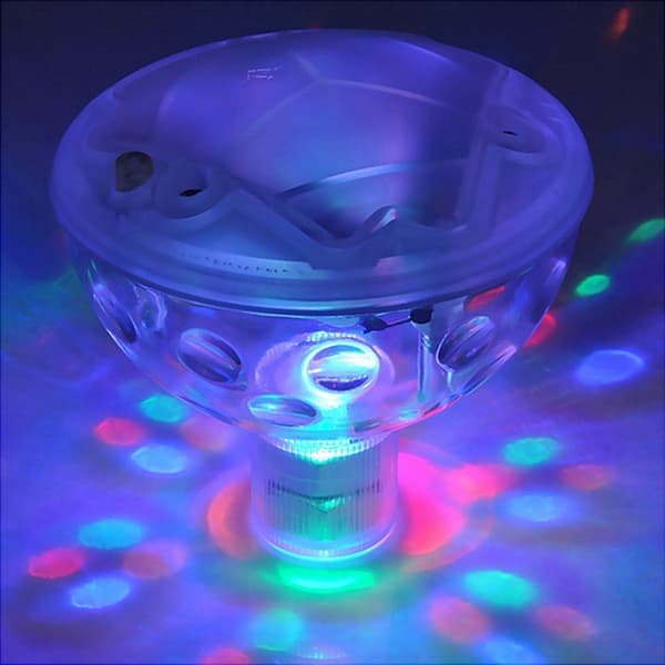 Flydende undervands LED-glød Disco-lys show til pool spa-lampe