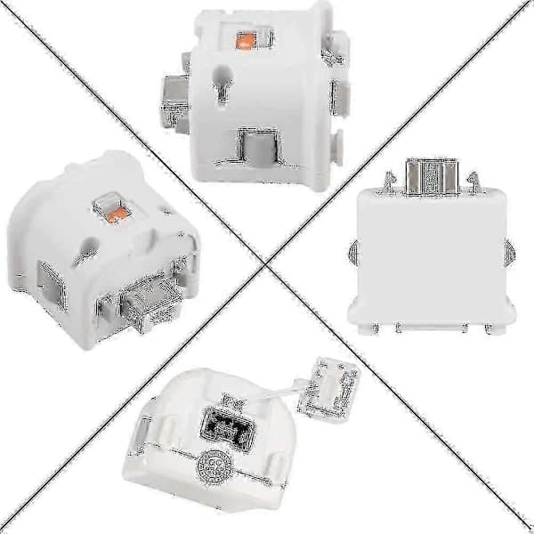 2 Motion Plus-adaptere sensor for Wii Remote, Motion Plus-adapter akseleratorerstatning for Wii Motion Plus-adapter hvit