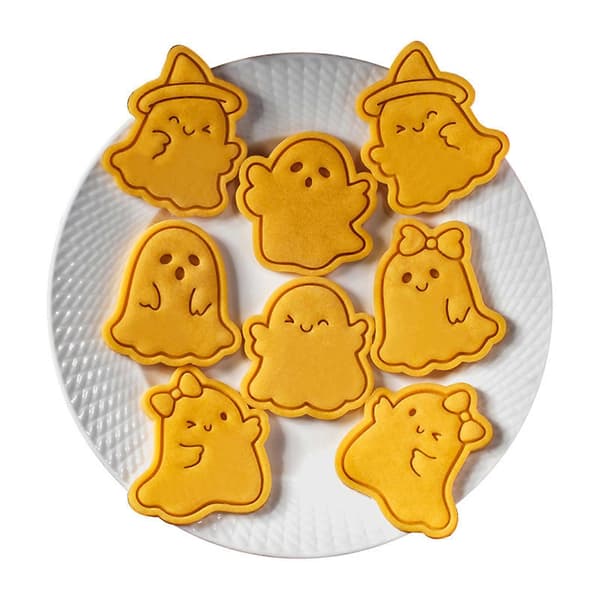 5-pakning kjeksformer Bakeutstyr Djevelformede kakeformer Kjeksforming Bakeutstyr Egnet for baking Flerfarget