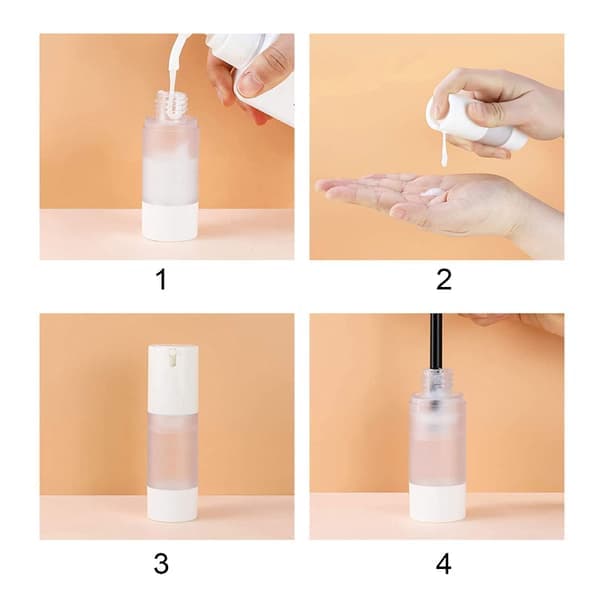 Luftfri Pumpdispenser Tom Reseflaska för Kosmetika 15ml