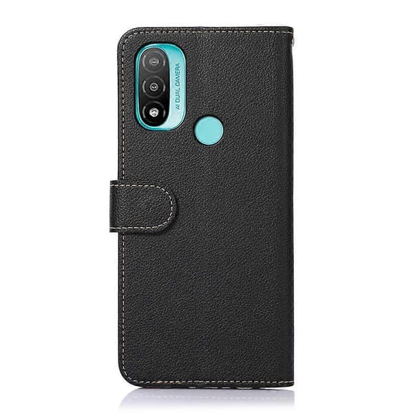 Til Motorola Moto E20 / E40 KHAZNEH Litchi tekstur læder RFID telefoncover