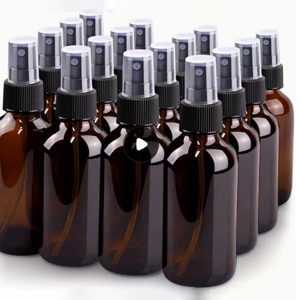 10/16 stk. 15/30 ml ravfarvet parfumeflaske med sprayforstøver E 30ml10stk E 30ml10pc