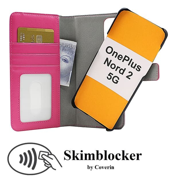 Skimblocker Magnetfodral OnePlus Nord 2 5G Hotpink