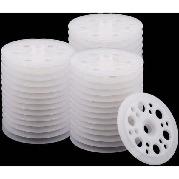 100 st platta plastbrickor, 45 mm plastbrickor, polypropenbrickor, skumbrickor för fixering och stöd av skumisolering