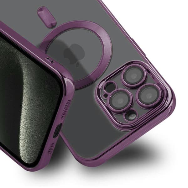 Luksus mobilcover med Magsafe til iPhone 14 Pro Max - Lilla Lilla
