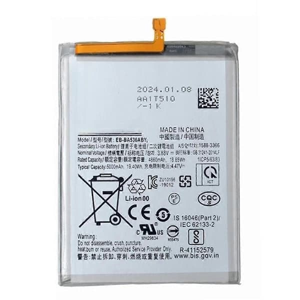 Til Samsung Galaxy A33 5G 3.88V 4860mAh Li-Polymer Batterisamling Del (Uden Logo) (Kode: EB-