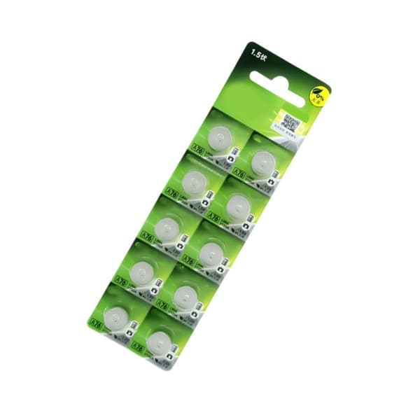 10 stk. AG13 knapcelle LR44 A76 357 357A LR1154 SR1154 SR44 GP76 knapbatteri
