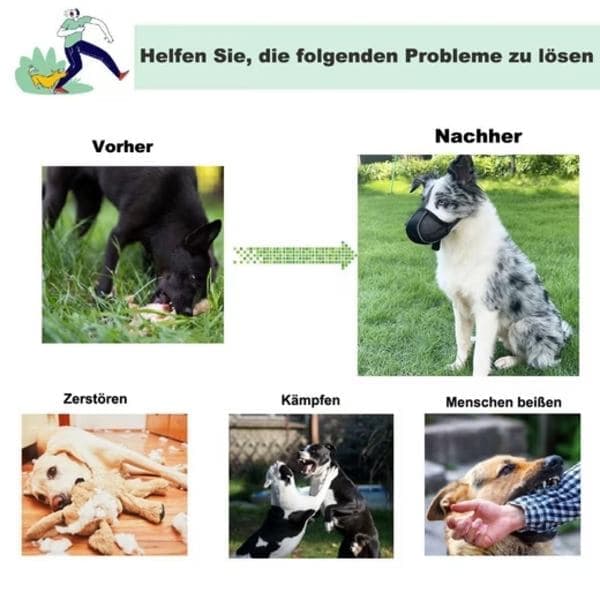 Justerbar hundmunkorg – Andningsbar och reflekterande Grå M Grå M Gray M