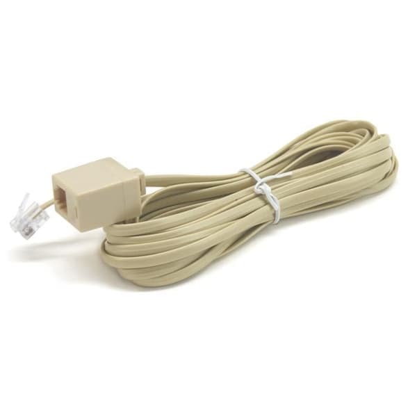 Telefonforlænger RJ11 han til RJ11 hun 5 m beige