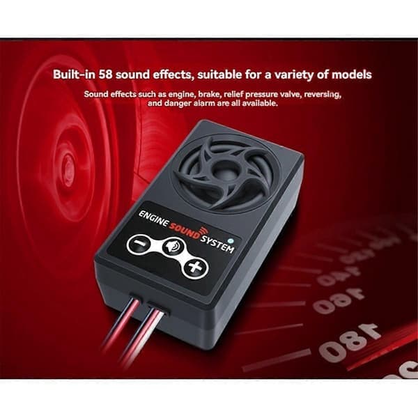 Bilmotorlydsimulator med 58 lyder Motorsimuleringssystemmodul for RC-bil