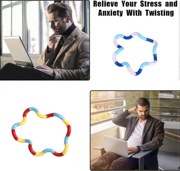 12 stk. Tangles Stress Relief Fidget Leker, Fingerleker, Avslapningsterapi Stress