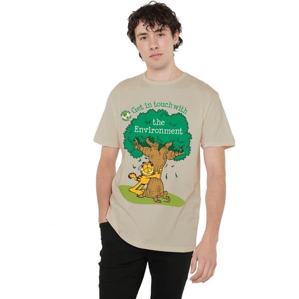 Garfield Herre Get In Touch T-skjorte M Sand Sand M M
