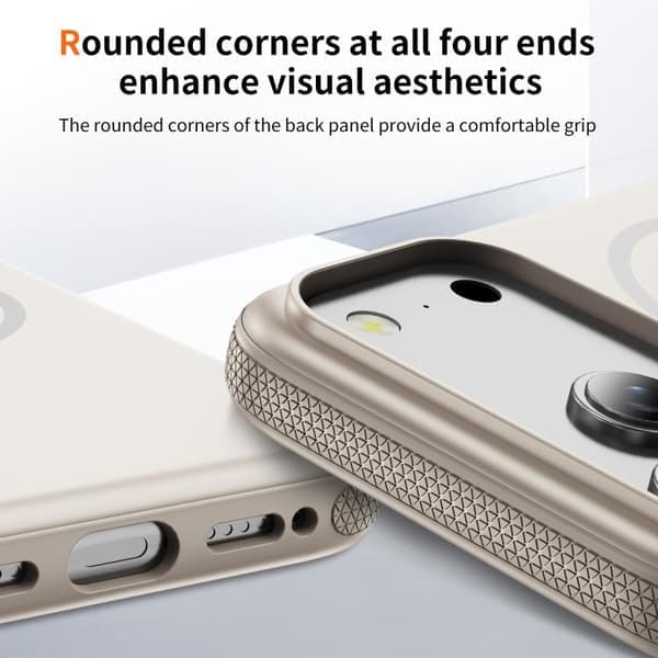 iPhone 17 Pro Magsafe Imitasjon Original PC Hybrid TPU Deksel Beige Grå Beige Grå