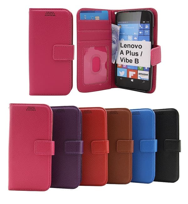 Nytt Standcase Plånbok Lenovo B / Vibe B (A2016a40) Hotpink