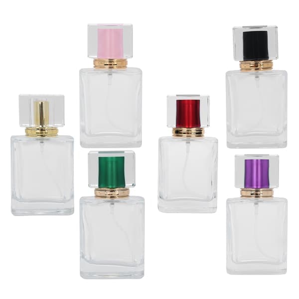 6-pack påfyllningsbar parfymflaska i glas, tom sprayflaska 50 ml