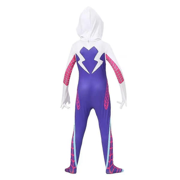 Ghost Spider Stacy Gwen Cosplay Kostume Jumpsuit Dame Fancy Bodysuit _b