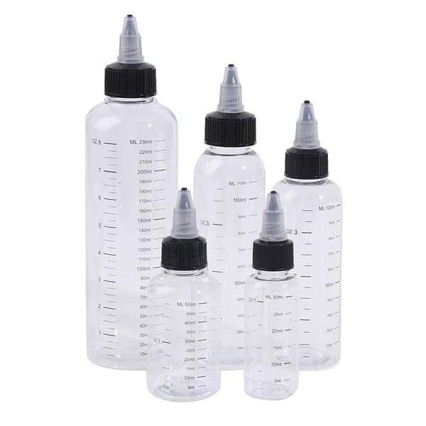 30ml-250ml Plast PET Flytande Kapacitet Droppflaskor Pigment 250ml 250ml
