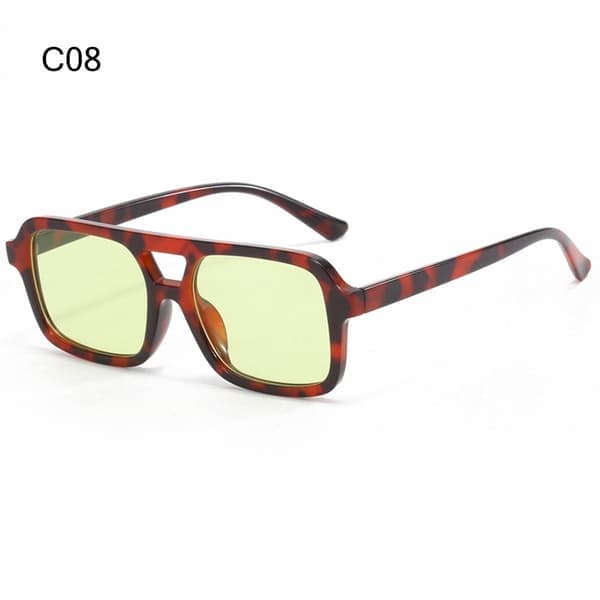 Retro Leopard Solbriller Mænd Firkantede Solbriller C08 C08 C08 C08 C08