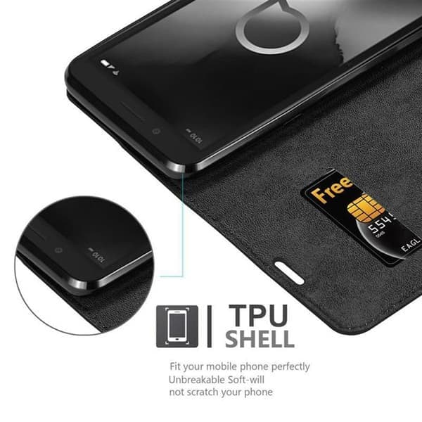Etui til Alcatel 1C 2019 Deksel i NIGHT BLACK Svart