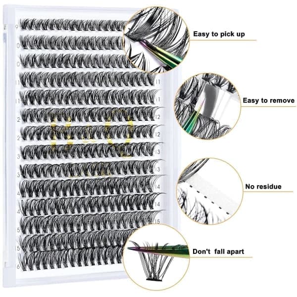 Lash Clusters 40D-0.07C-10 B&Q Lash Individuelle Øjenvipper 240