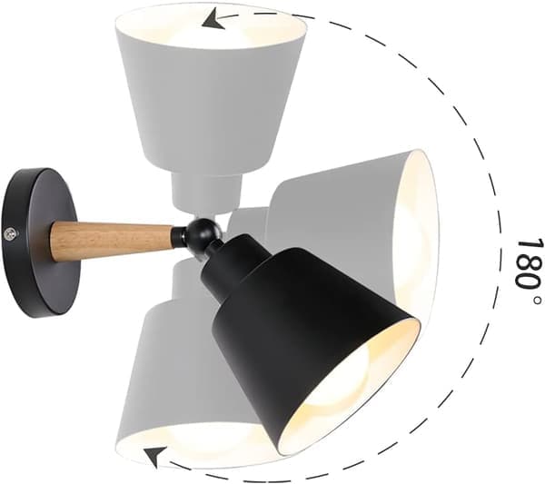 2-pak industrielle vintage væglamper loftslamper E2