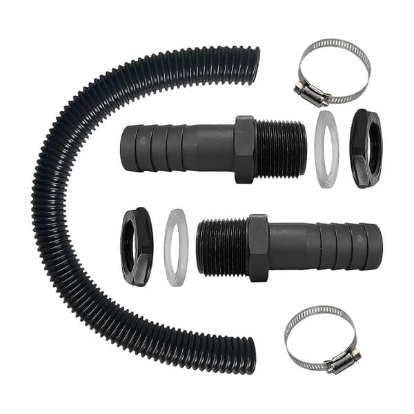 Regnvannsoppsamlingssett for vanntilkobling med slangedyse 100 cm tilkoblingsslange for regntønner Regnvannsoppsamlingssett