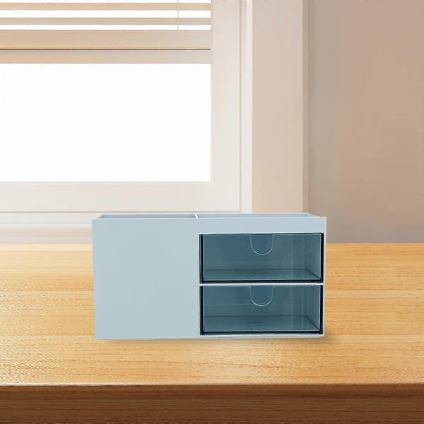 Badeværelse Makeup Organizer Skrivebordsopbevaringsholder til 2 stk. Makeup Opbevaring