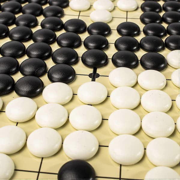 Bærbart Go-brætspilsæt 19x19, foldbart Weiqi-brætspil med magnetiske plastiksten
