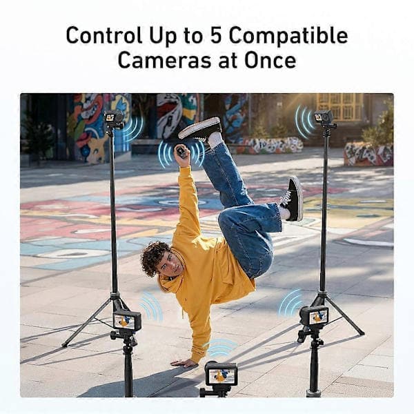 TELESIN 60M Bluetooth fjärrkontroll för DJI OSMO Action 4/5/6 & 360, handledsrem ingår