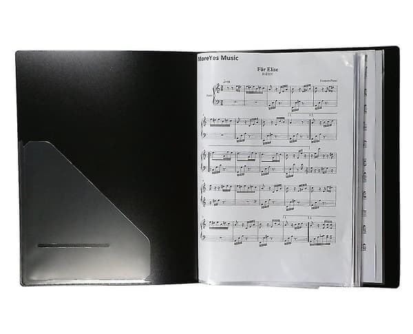 Musikmappe A4 Størrelse Node Mappe Papirdokument Musiktema 40 Lommer Opbevaringsmappe