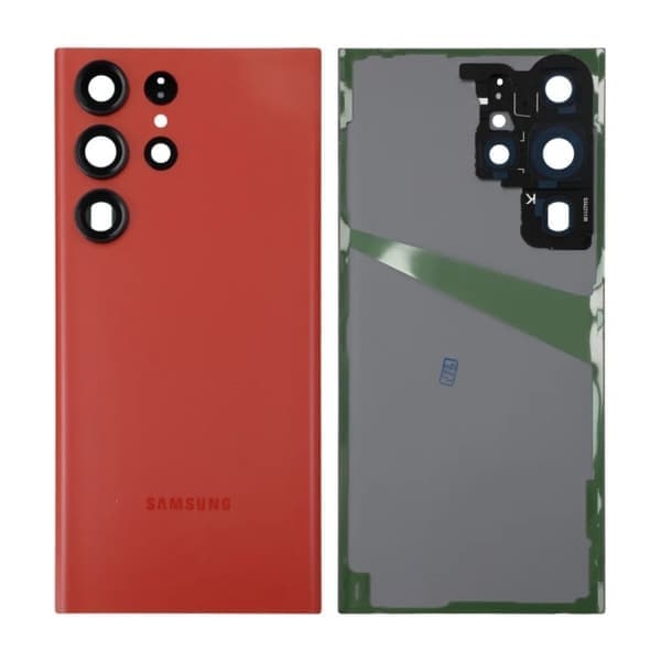 Samsung Galaxy S23 Ultra bakdeksel med teip - rød