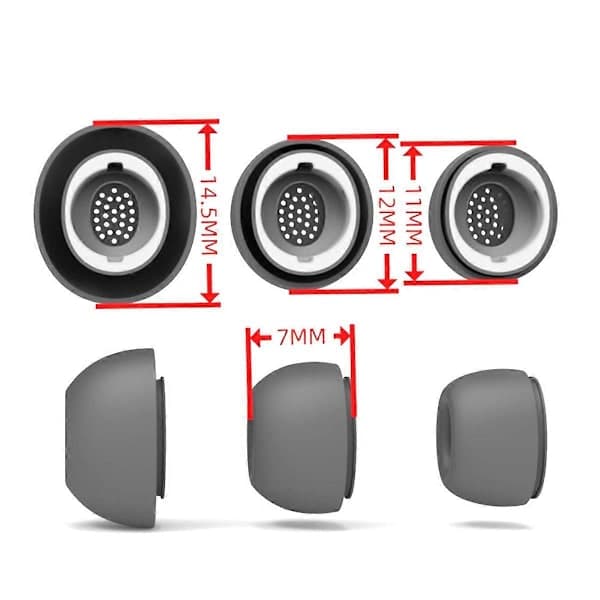 3 par silikonørepropper for Samsung Buds 3Pro - Forbedret lydisolasjon, sikker passform, komfort