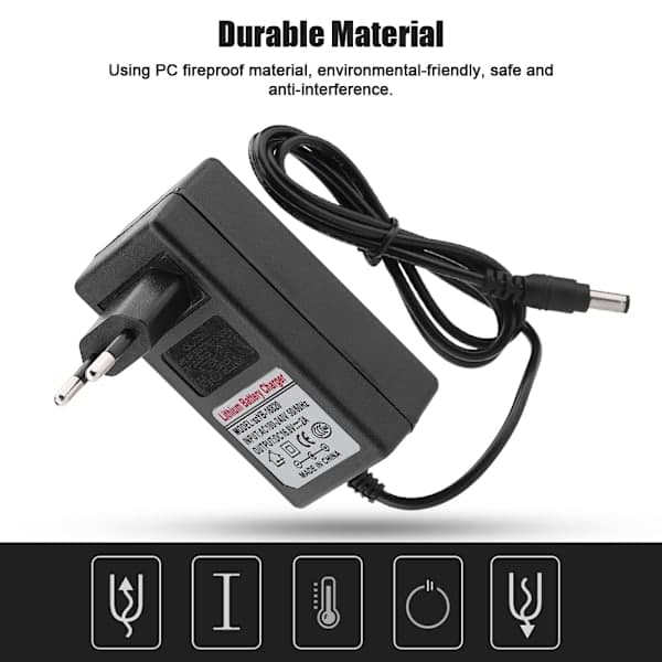 AC100-240V DC 16.8V 2A erstatningsstrømadapter Litiumionbatterilader Sikker lading EU