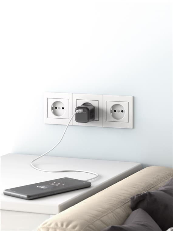 USB-C™ PD GaN hurtiglader Nano (45W) svart