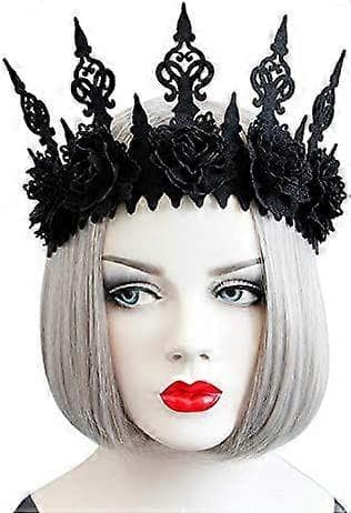 Halloween Masquerade Cosplay Heksehovedbånd Guirlande (sort) 1 Styk