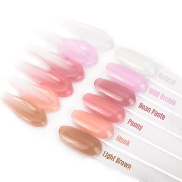 Kit Polygel Musk - Dualform, Form tips - Slip solution flerfarget