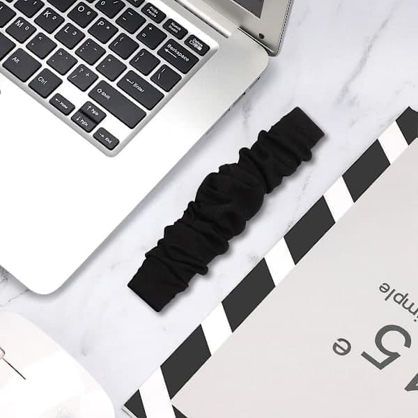 For Fitbit Versa 4/Sense 2 Scrunchie Klokkebånd Stoff Trykt Hårbånd Stropp Armbånd Leopard