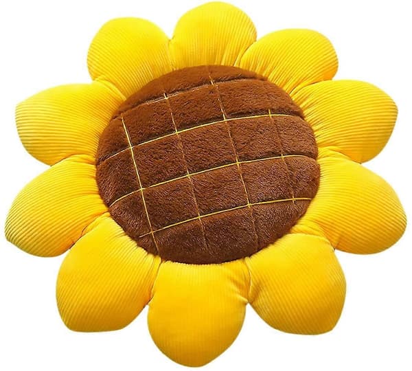 Blomsterpute Solsikke Gulvputer Barn Sofastolpute Solsikkepute