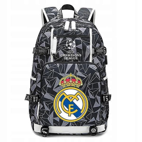 Real Madrid Mbappé Vattentät Ryggsäck för Barn A4 Stor Kapacitet - Perfekt