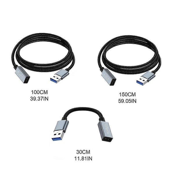 USB hane till Typ C hona förlängningsadapter 10 Gbps för bärbar dator PC-laddare - Yx 1,5 meter 1.5 meter
