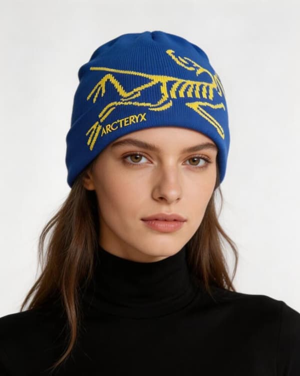 Bird Head Toque Mössa Olivgrön Merinoull Stickad Vintermössa Unisex Blå Blue