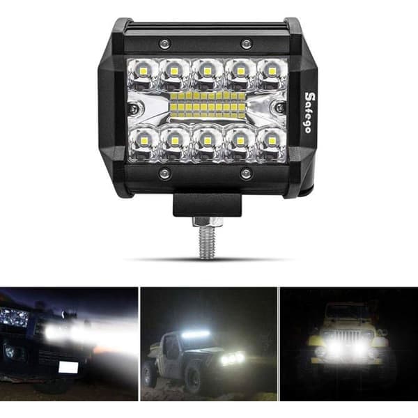 4\" 60W LED frontlys arbeidslys LED-bar spotlight 10800LM, IP67 vanntett, tåkelys for bil kjørelys