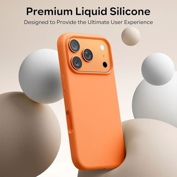 Støtsikkert deksel - BOOLING - til iPhone 17 Pro - Ultratynn silikonbeskyttelse - Oransje Oransje