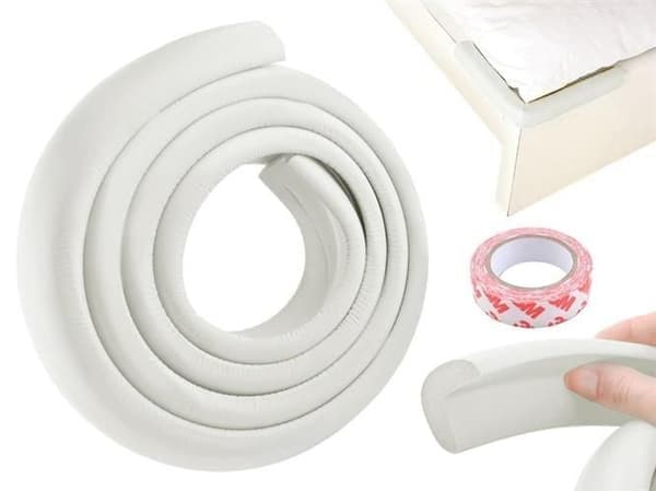 4m Hörnskydd / Kantskydd för Bord - Kantskydd - Klippbart 2-pack (Vit) 2-Pack (Vit)