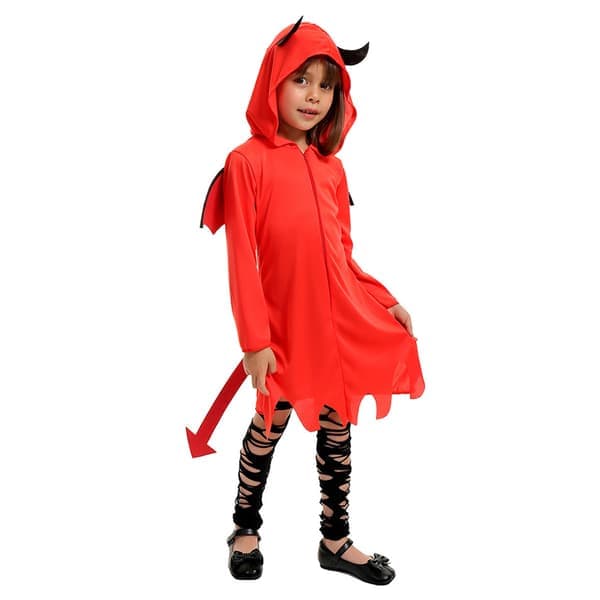 Halloweenkostume til forestilling, rollespilskostume til cosplay, scenekostume til skoledag for piger