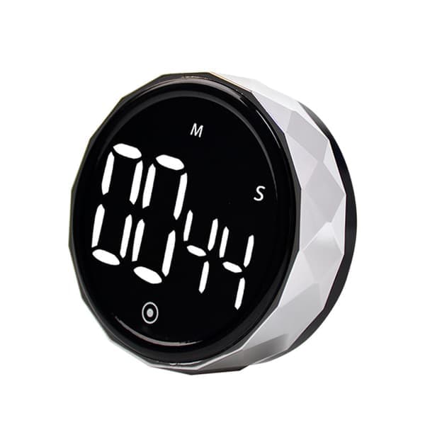 Roterende Dekktimer Rund Magnetisk Kjøkkentimer Trening Læringstimer Hvit