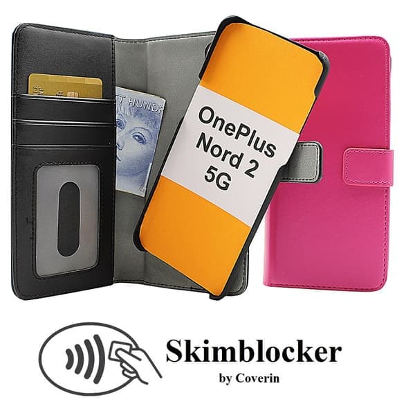 Skimblocker Magnet Cover OnePlus Nord 2 5G Hotpink