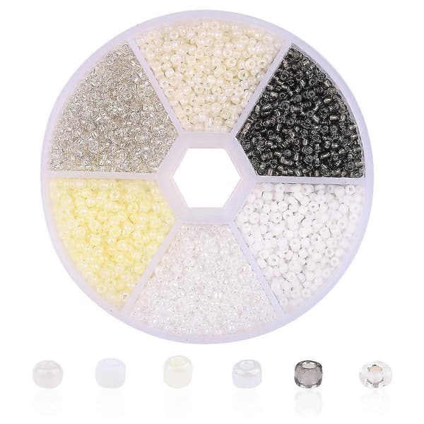 DIY Enfärgade Glaspärlor 6 Färgkombination Målarpärlor Set DIY Smyckestillbehör