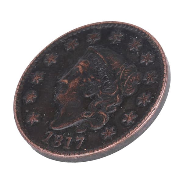 Vintage 1817 USA 1 Cent Messing Minnesmyntsamling