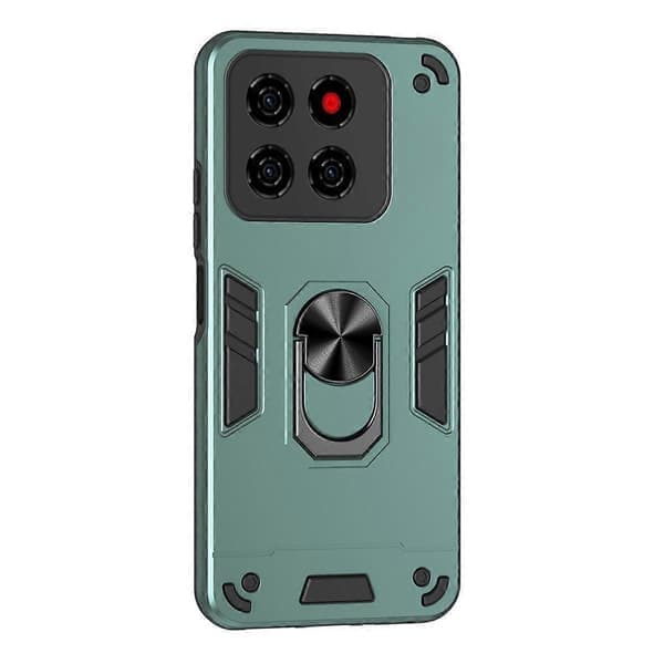 TKdaddy For ZTE Blade A56 Deksel PC + TPU Deksel med Ringholder Grønn